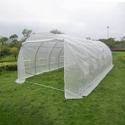 Estufa agrícola 600x300x230cm TOP (2 portas Zip ESTRUTURA FORTE 7 ARCOS)